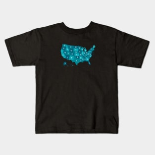 USA Map Kids T-Shirt